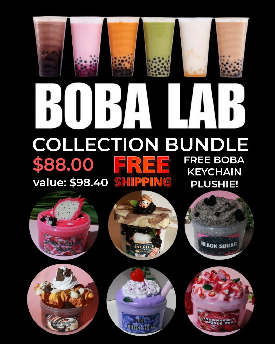 BOBA LAB COLLECTION BUNDLE (6 SLIMES)