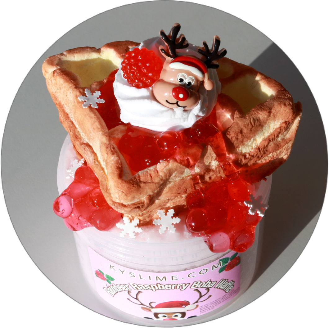 REINDEER RASPBERRY BOBA WAFFLE