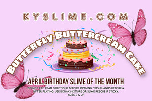 BUTTERFLY BUTTERCREAM CAKE (April Birthday Slime of the Month)